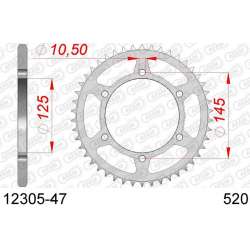 DC AFAM Couronne Inox 520 (47 dents)