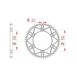 DC AFAM Couronne Inox 520 (47 dents)