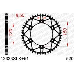 DC AFAM Couronne Inox 520 S/C 51 dents