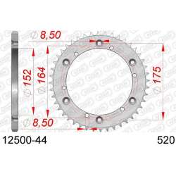 DC AFAM Couronne Inox 520 (44 dents)