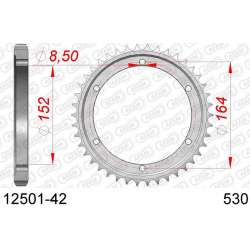 DC AFAM Couronne Inox 530 (42 dents)