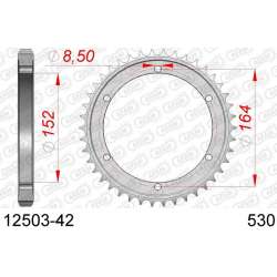 DC AFAM Couronne Inox 530 (42 dents)