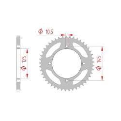 DC AFAM Couronne Inox 520 (41 dents)