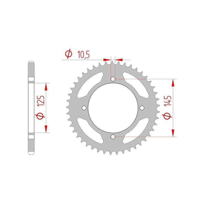 DC AFAM Couronne Inox 520 (41 dents)