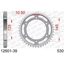 DC AFAM Couronne Inox 530 (39 dents)