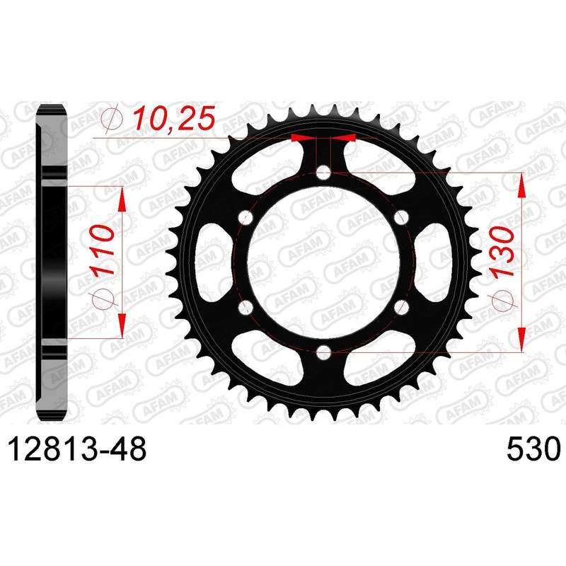 DC AFAM Couronne acier 530 (48 dents)