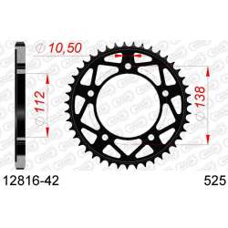 DC AFAM Couronne Inox 525 (42 dents)