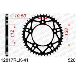 DC AFAM Couronne Inox 520 (41 dents)