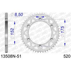 DC AFAM Couronne Aluminium 520 (51 dents)