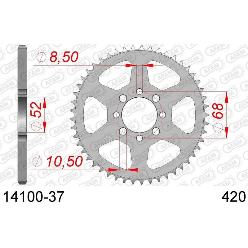 DC AFAM Couronne Inox 420 (37 dents)