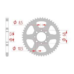 DC AFAM Couronne Inox 420 (37 dents)