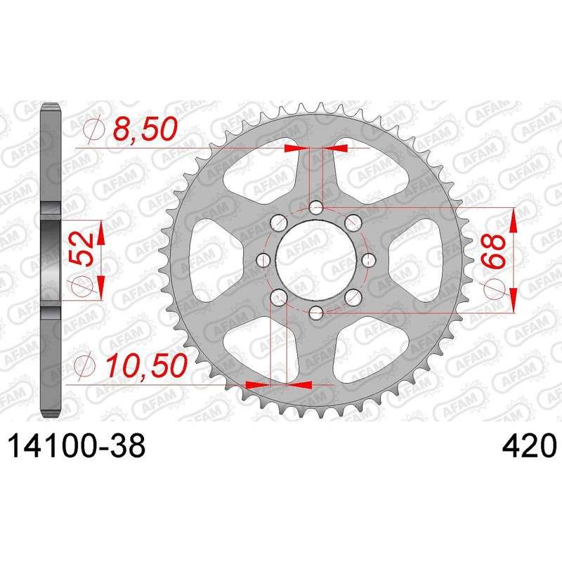 DC AFAM Couronne Inox 420 (38 dents)