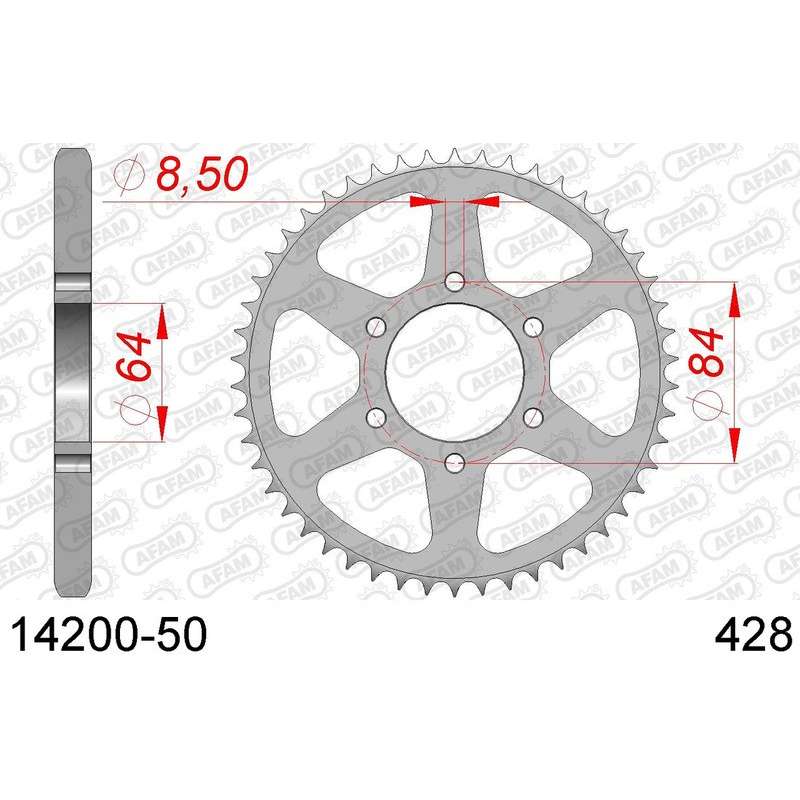 DC AFAM Couronne Inox 428 (50 dents)