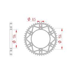 DC AFAM Couronne Inox 520 (41 dents)