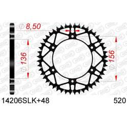 DC AFAM Couronne Inox 520 S/C (48 dents)