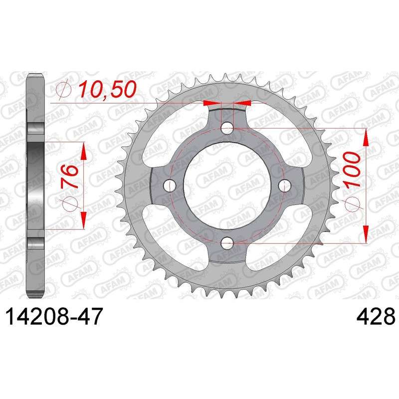 DC AFAM Couronne Inox 428 (47 dents)