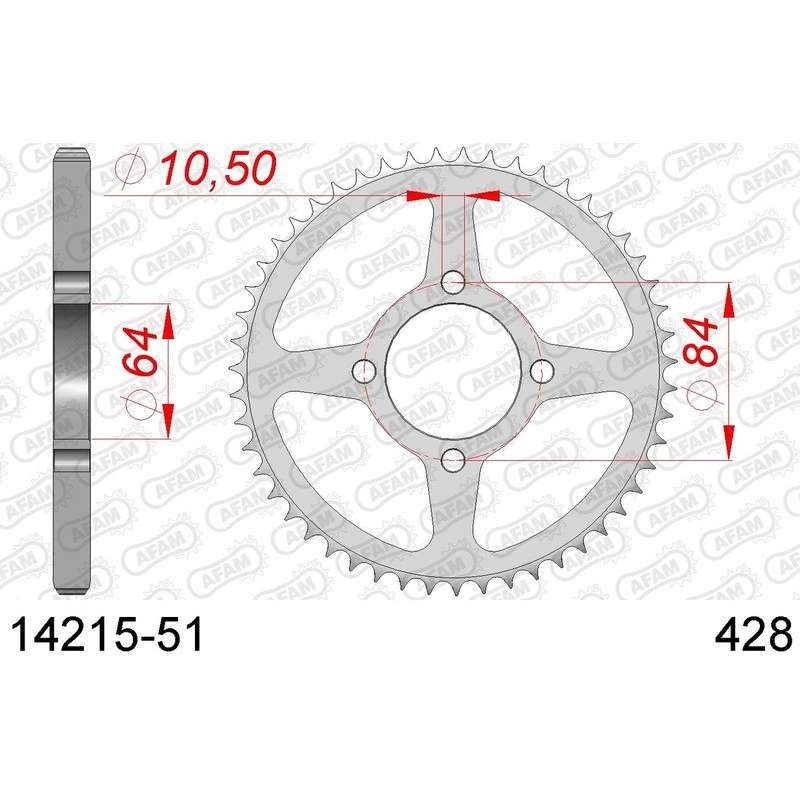 DC AFAM Couronne Inox 428 (51 dents)