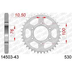 DC AFAM Couronne Inox 530 (43 dents)