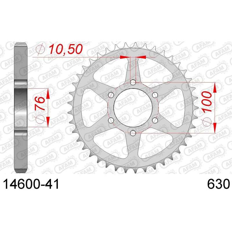 DC AFAM Couronne Inox 630 (41 dents)