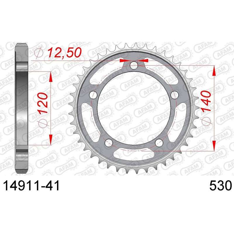DC AFAM Couronne Inox 530 (41 dents)