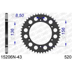 DC AFAM Couronne Aluminium 520 (43 dents)
