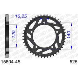DC AFAM Couronne Aluminium 525 (45 dents)