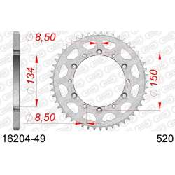 DC AFAM Couronne Inox 520 (49 dents)