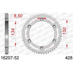 DC AFAM Couronne Inox 428 (52 dents)