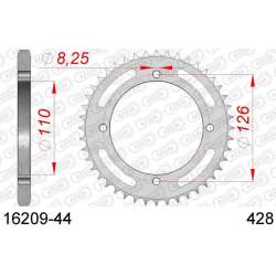 DC AFAM Couronne Inox 428 (44 dents)
