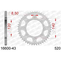 DC AFAM Couronne Inox 520 (43 dents)