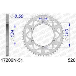 DC AFAM Couronne Aluminium 520 (51 dents)