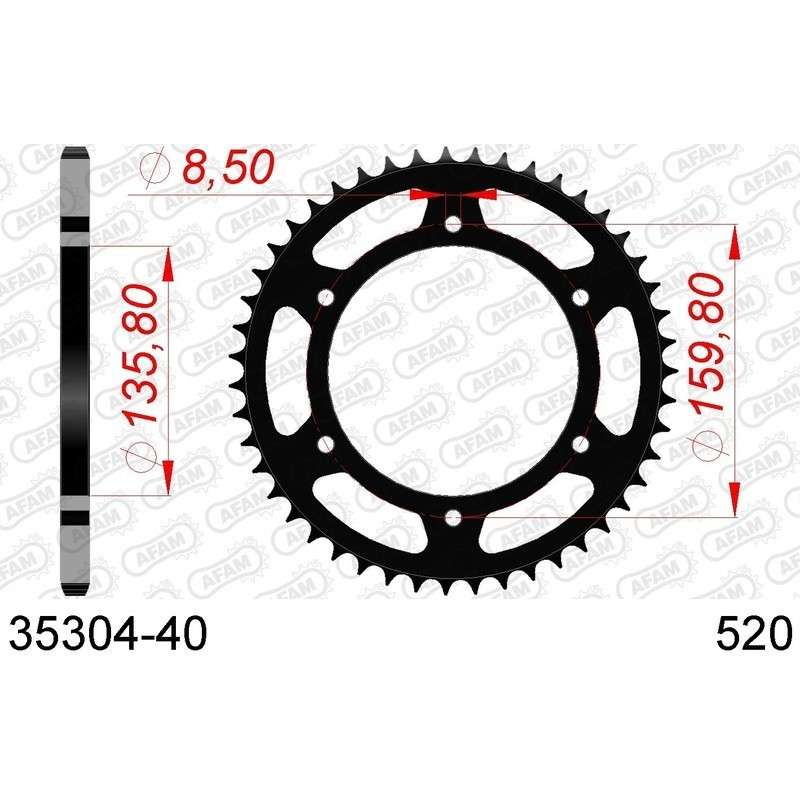 DC AFAM Couronne Inox 520 40 dents