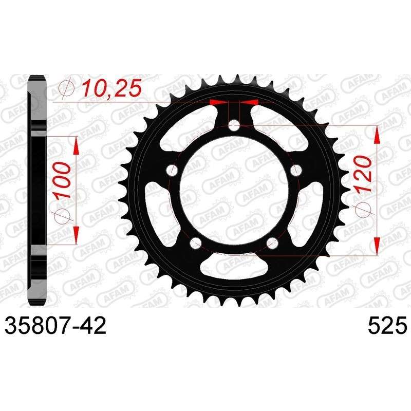 DC AFAM Couronne Inox 525 42 dents