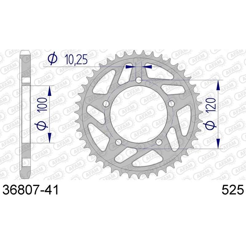 DC AFAM Couronne Aluminium 525 41 dents
