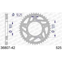 DC AFAM Kettenkranz Alu 525 42 Zähne