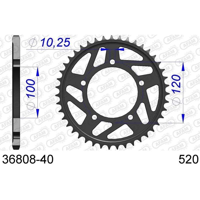 DC AFAM Couronne Aluminium 520 40 dents