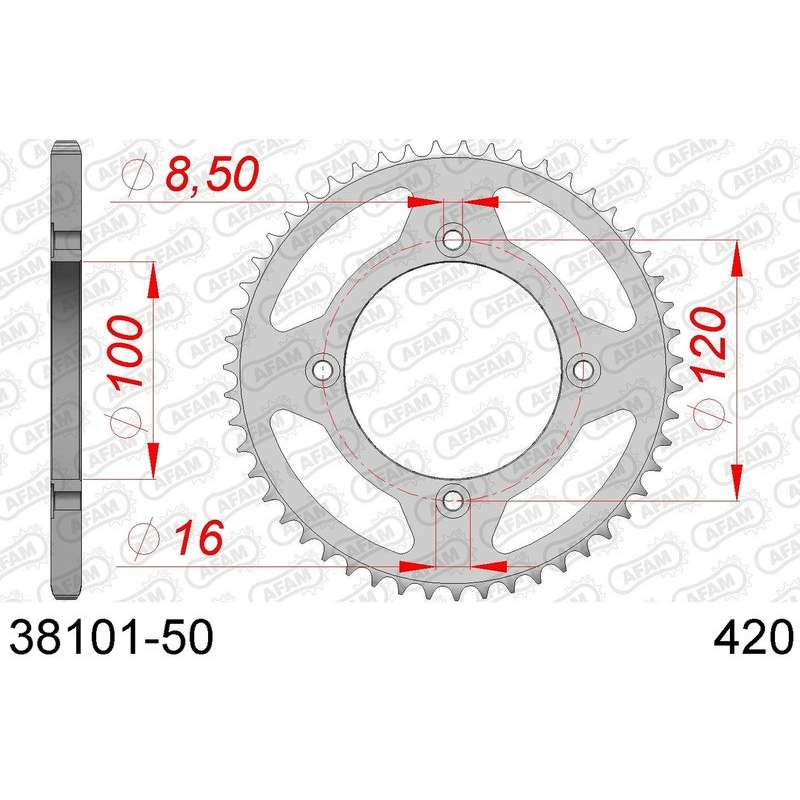 DC AFAM Couronne Inox 420 (50 dents)