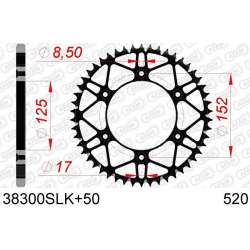 DC AFAM Couronne Inox 520 S/C 50 dents