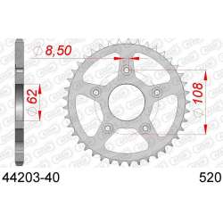 DC AFAM Couronne Inox 520 (40 dents)