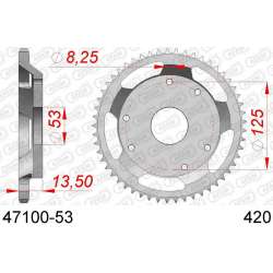 DC AFAM Couronne Inox 420 (53 dents)
