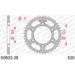 DC AFAM Couronne Inox 520 (38 dents)