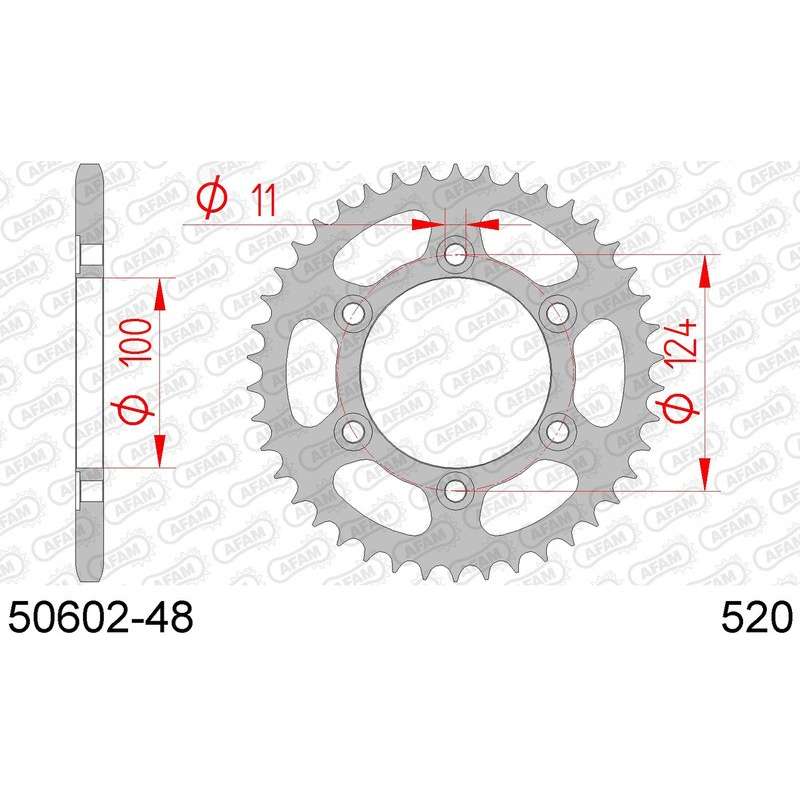 DC AFAM Couronne Inox 520 (48 dents)
