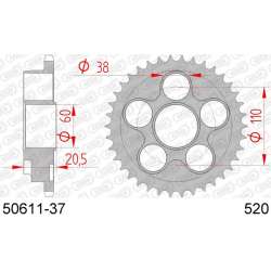 DC AFAM Couronne Inox 520 (37 dents)