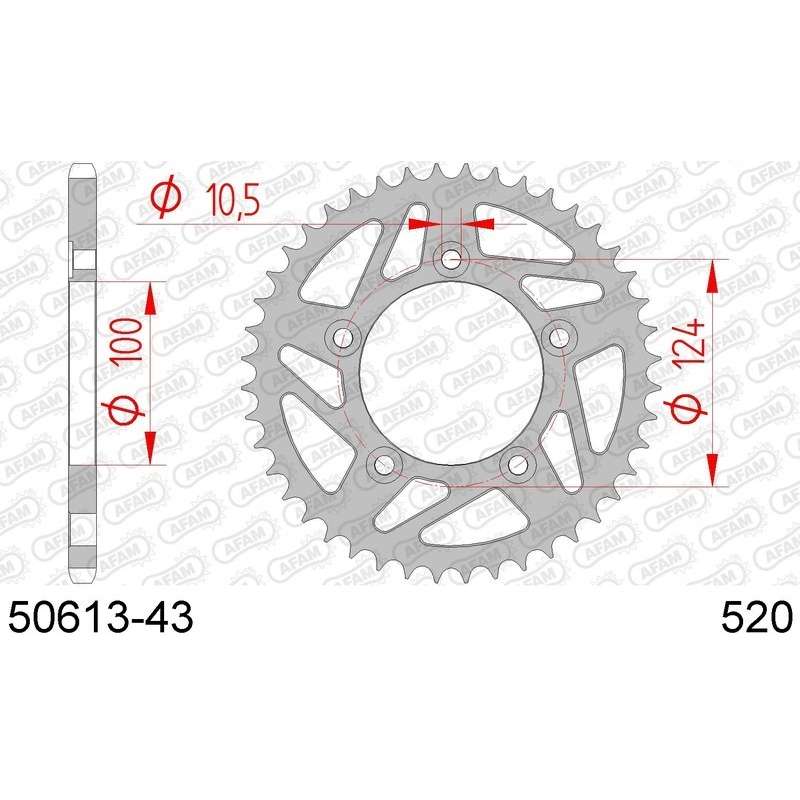 DC AFAM Couronne Inox 520 43 dents