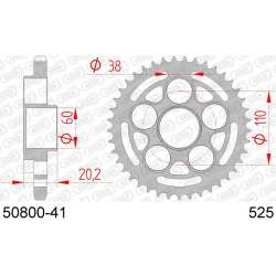 DC AFAM Couronne Inox 525 (41 dents)