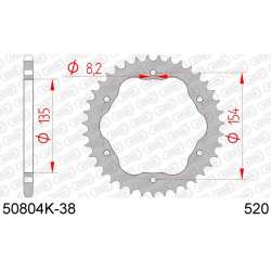 DC AFAM Couronne Inox 520 noir (38 dents)