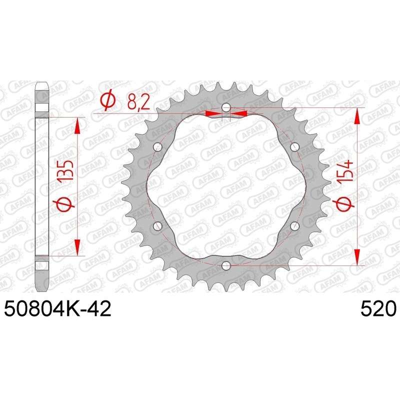 DC AFAM Couronne Inox 520 42 dents