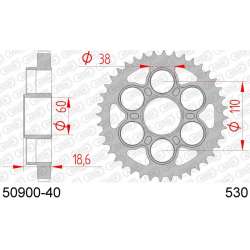 DC AFAM Couronne Inox 530 (40 dents)