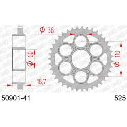 DC AFAM Couronne Inox 525 (41 dents)