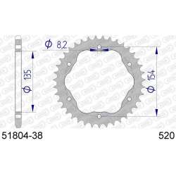 DC AFAM Couronne Aluminium 520 (38 dents)